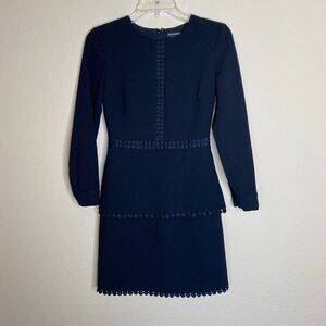 club monaco black long sleeve dress